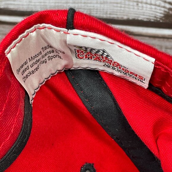 Vintage Chevrolet Racing Men's OS Hat Cap Strapback Black Red NASCAR Cars NWOT - Picture 6 of 6